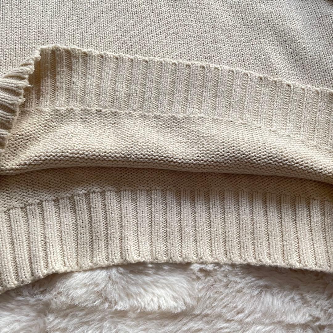 希少　美品　ポロバイラルフローレン　XL ハーフジップニット　コットン　ポニー