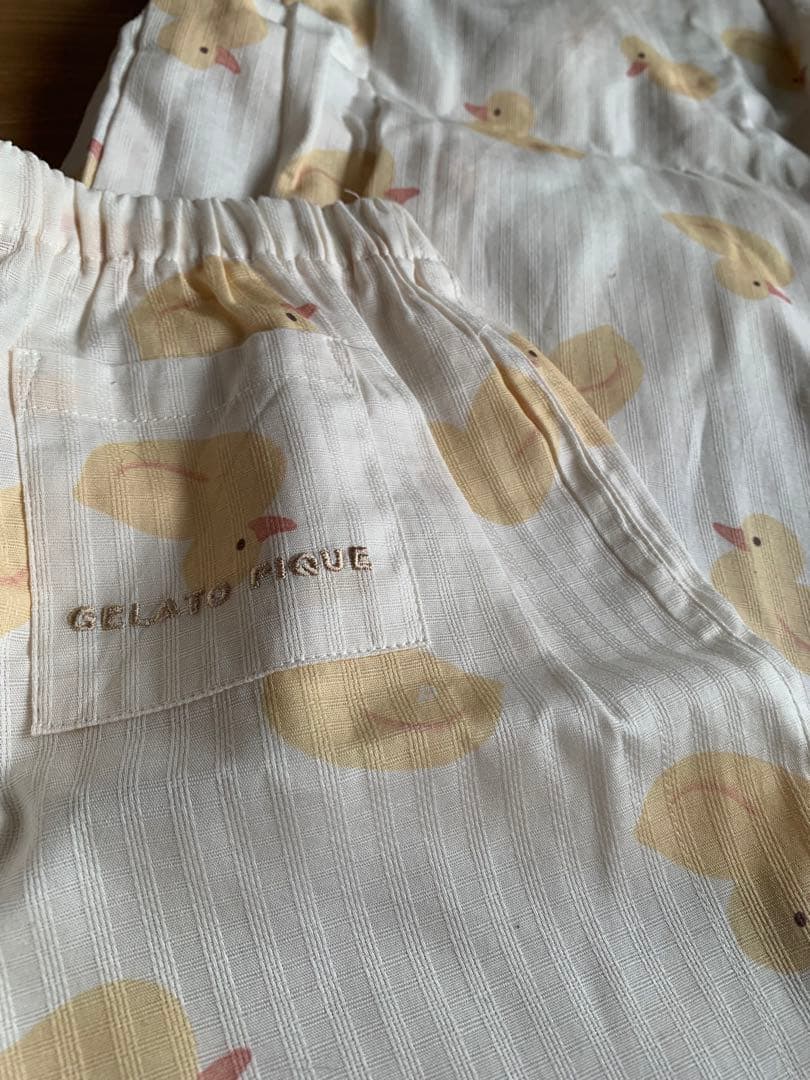 ジェラートピケ　甚平　アヒル　新品未使用品