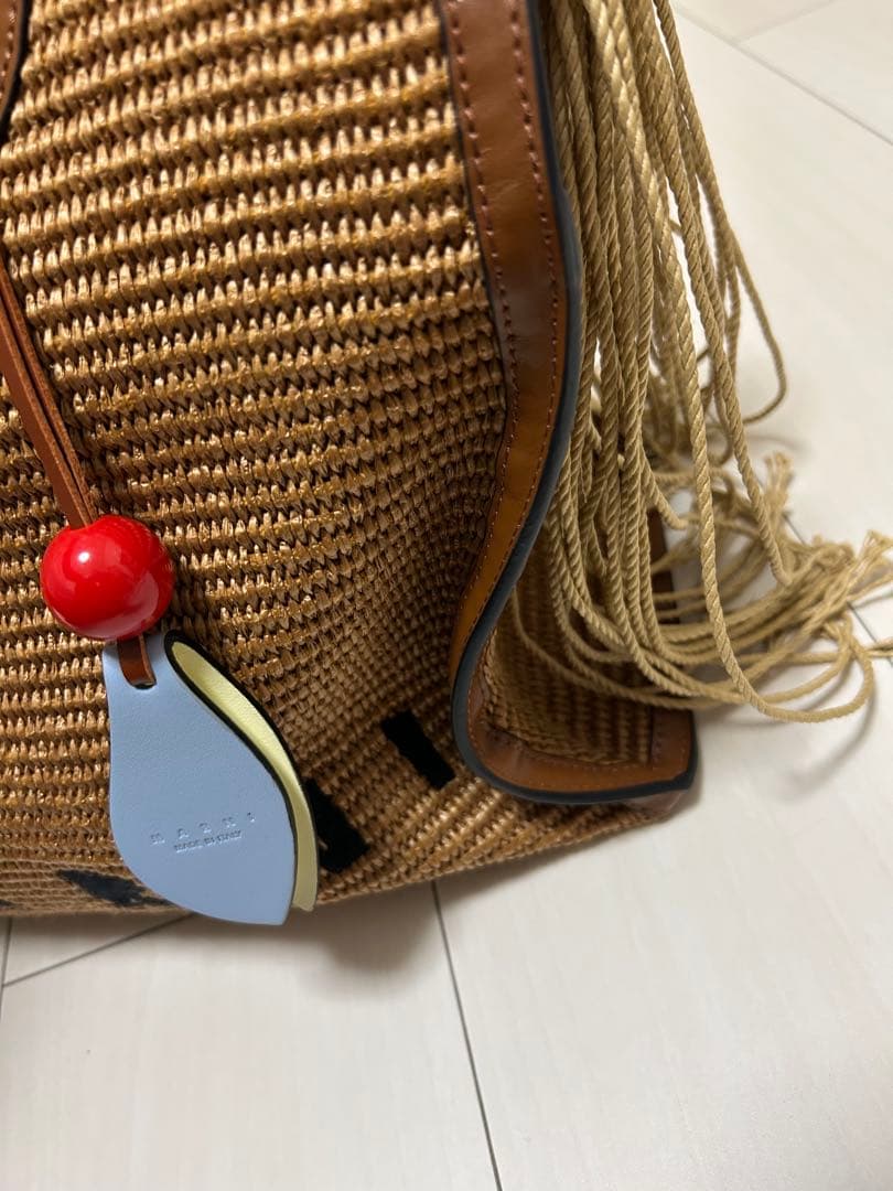 MARNI マルニ ロープハンドルラフィアハンドバッグ