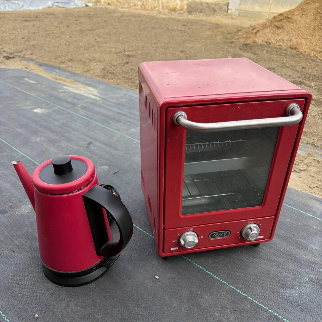ケトルとトースターセット　赤