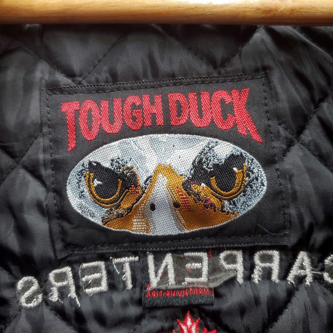 HA194☆タフダック☆ダックベスト☆ビッグロゴ刺繍☆ピットブル☆黒☆L相当
