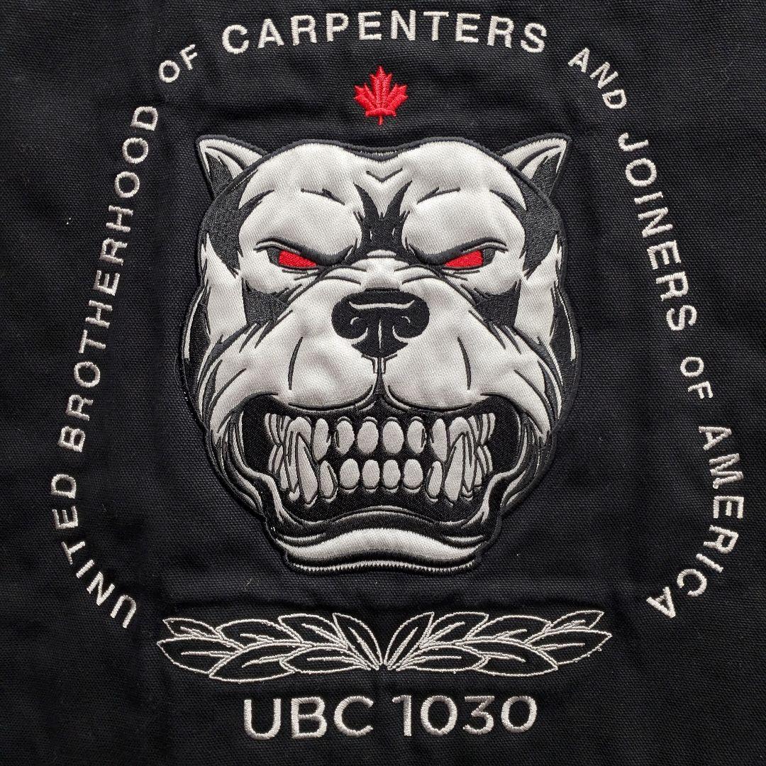 HA194☆タフダック☆ダックベスト☆ビッグロゴ刺繍☆ピットブル☆黒☆L相当