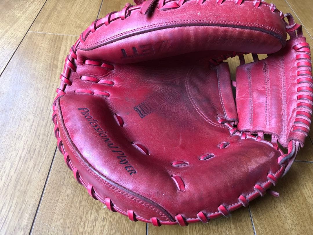 ZEETレッド 軟式キャッチャーミット