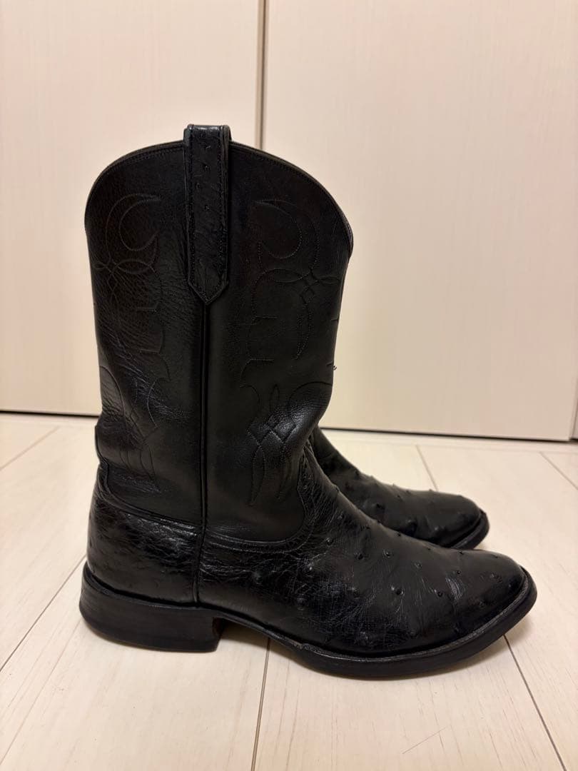 Rios of Mercedes オーストリッチ ウエスタンブーツ 9D