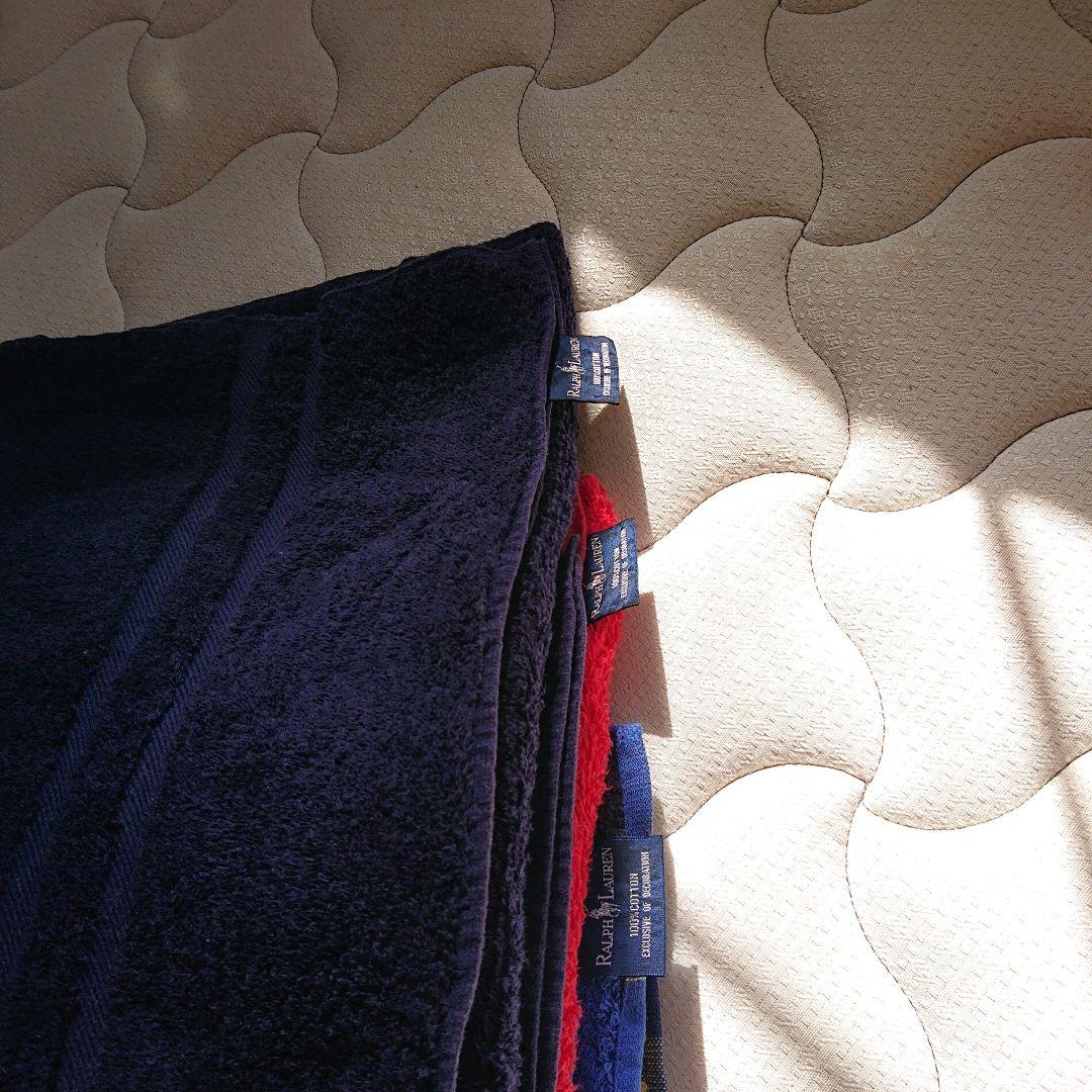 値下げ：ラルフローレン ①バスタオル3枚セット ゲスト用に エンブレム付き希少