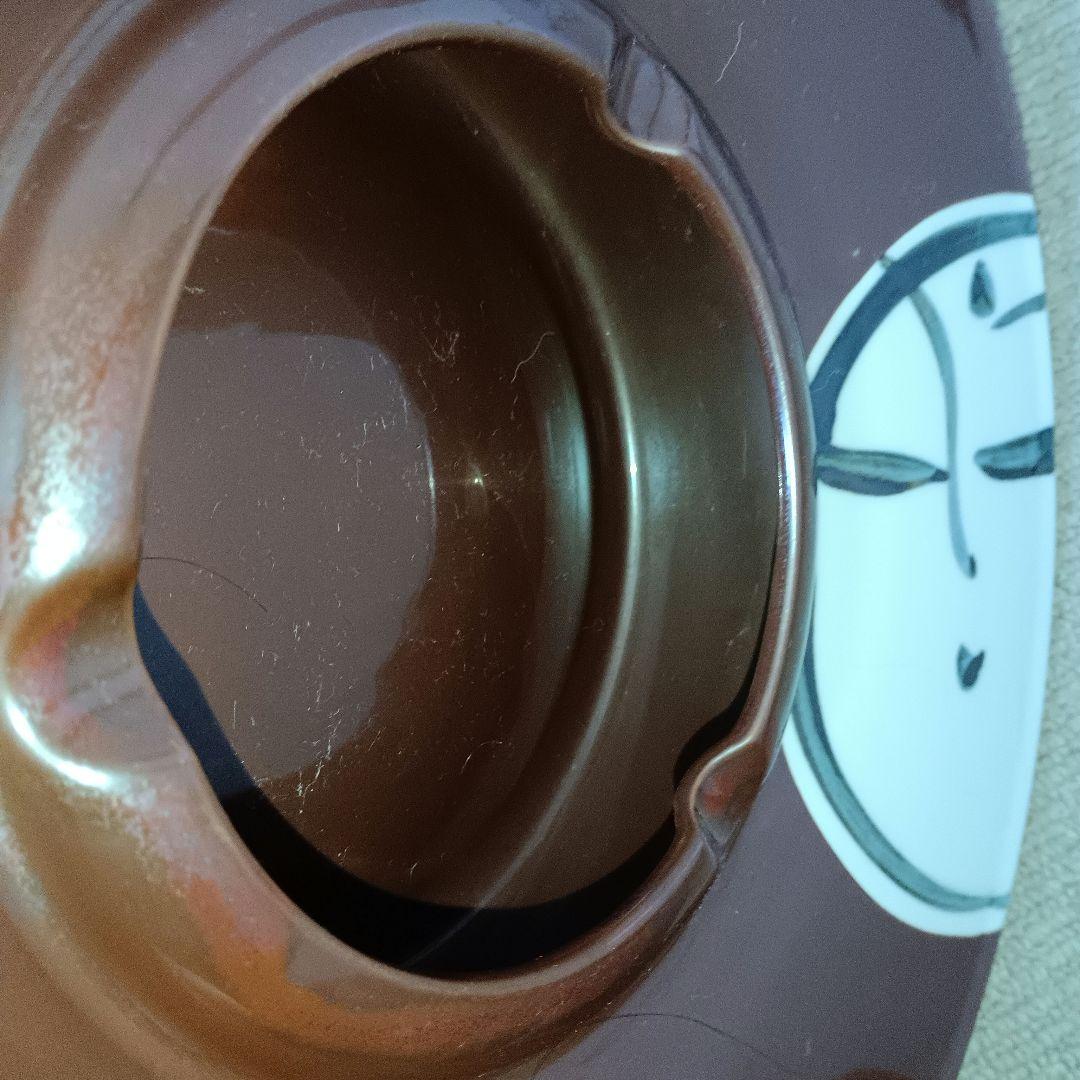 佐藤勝彦 陶器 灰皿 2点(大1小1)セット 仏様 お地蔵様 顔 希少