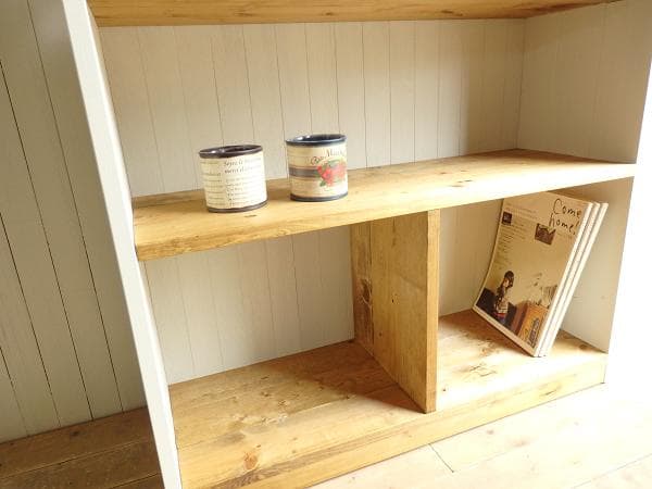 サイズオーダー可！●デザインチェスト●シャビーホワイト天然木無垢材●受注製作