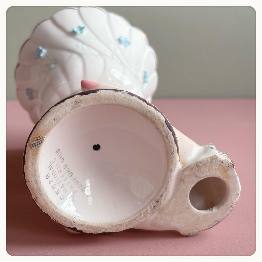 ヴィンテージ　アメリカ製　ハンドモチーフ　花瓶　フラワーベース