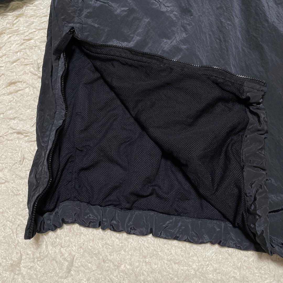 STONE  ナイロンメタル ジップオーバーシャツ BLACK