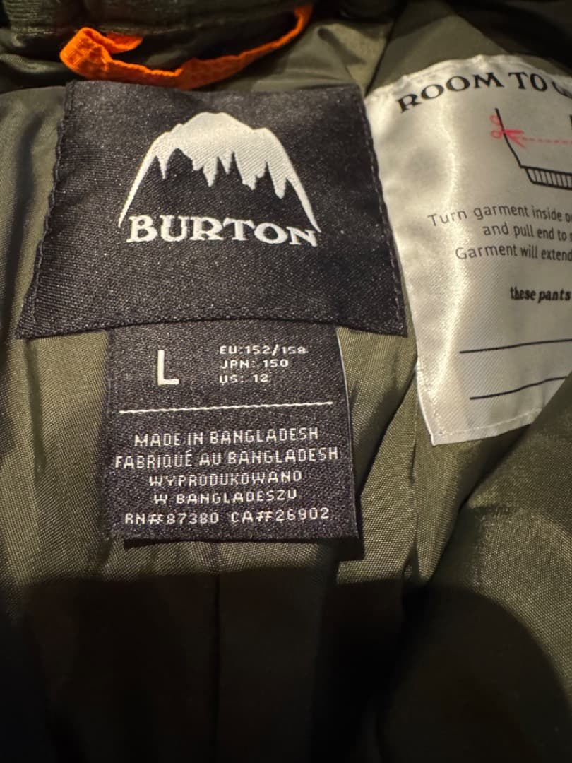 値下げ！Burton Boys Jacket/Pantセット【ユースLサイズ】