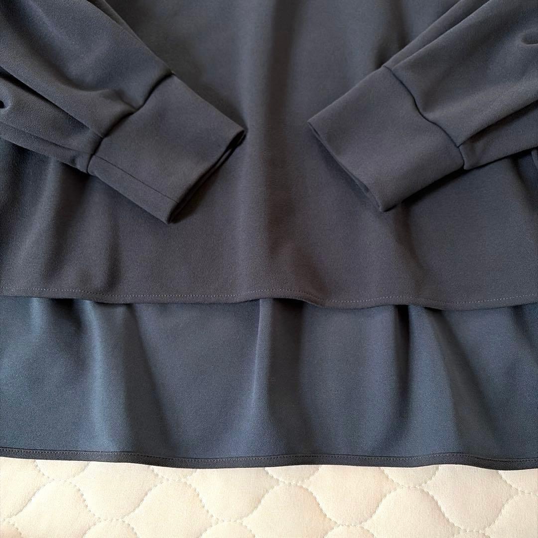 【美品】BEARDSLEY Tブラウス FREEサイズ ダークグレー