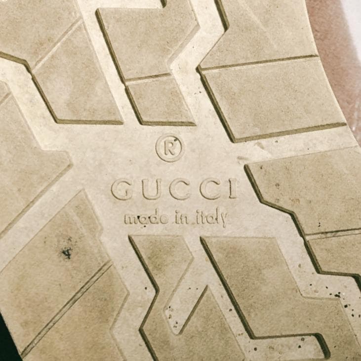 GUCCI グッチ スエード エンジニアブーツ GGロゴ ベージュ 35