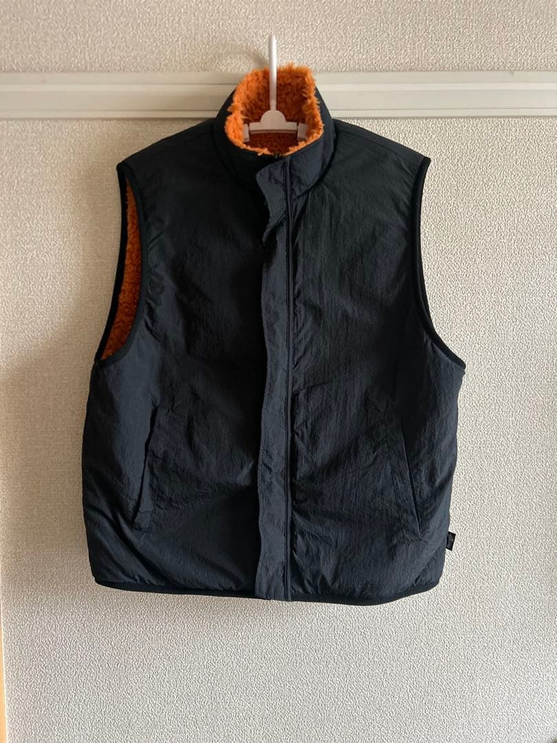 Stussy オレンジ フリース ベスト