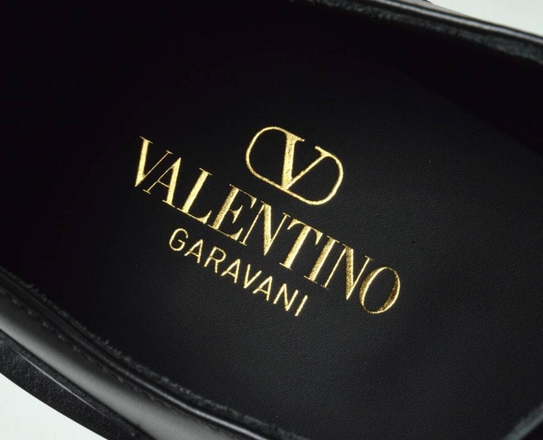 未使用15.6万 VALENTINO ヒールロックスタッズダービーシューズ 41