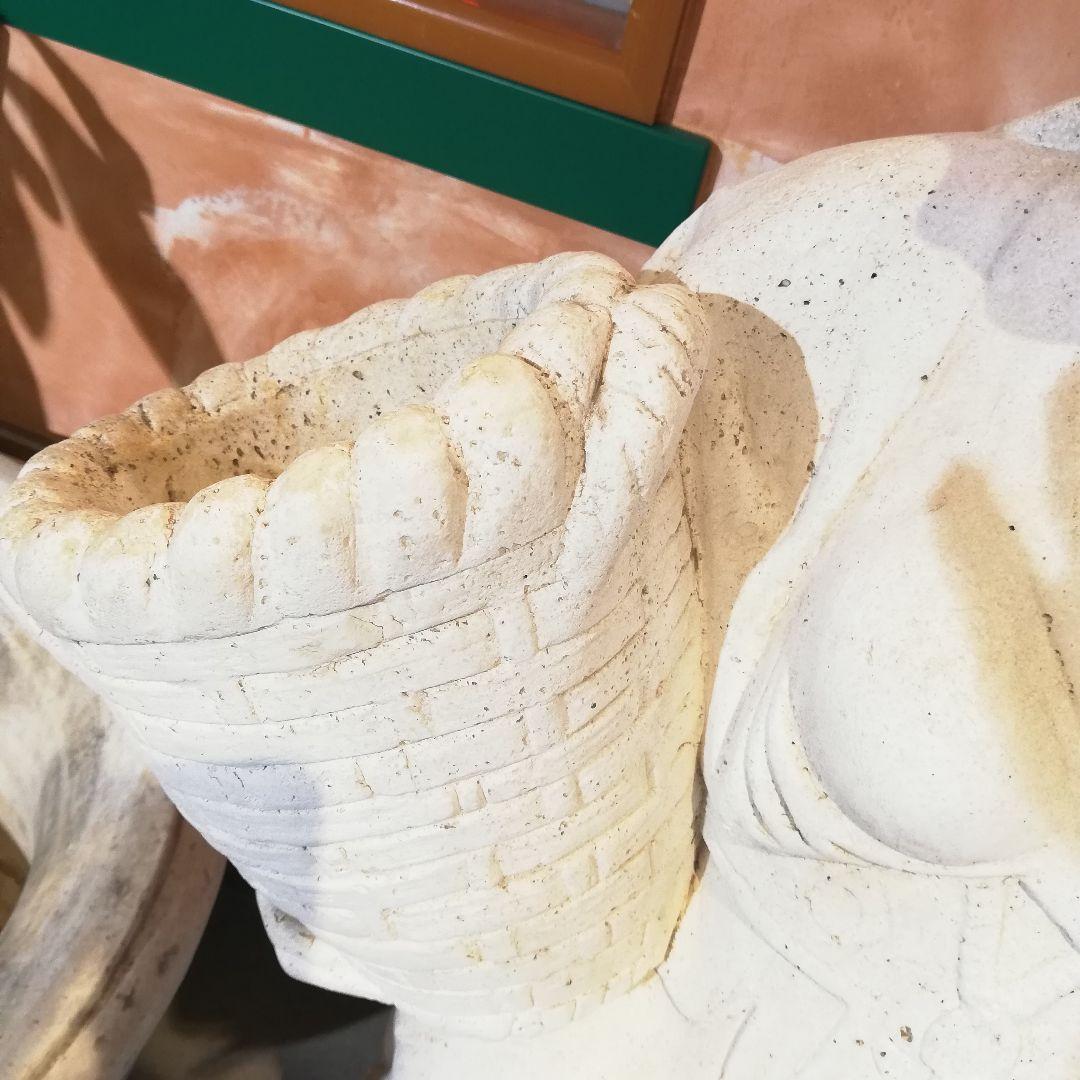 ◇自社配送限定◇デコールガーデン　イタリア製　大理石『花かご少女』