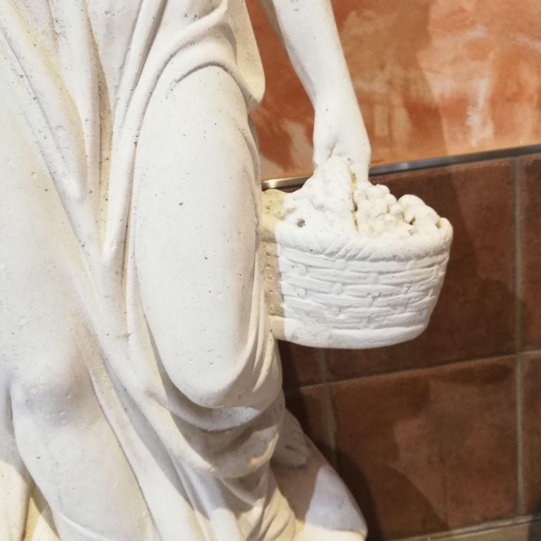 ◇自社配送限定◇デコールガーデン　イタリア製　大理石『花かご少女』