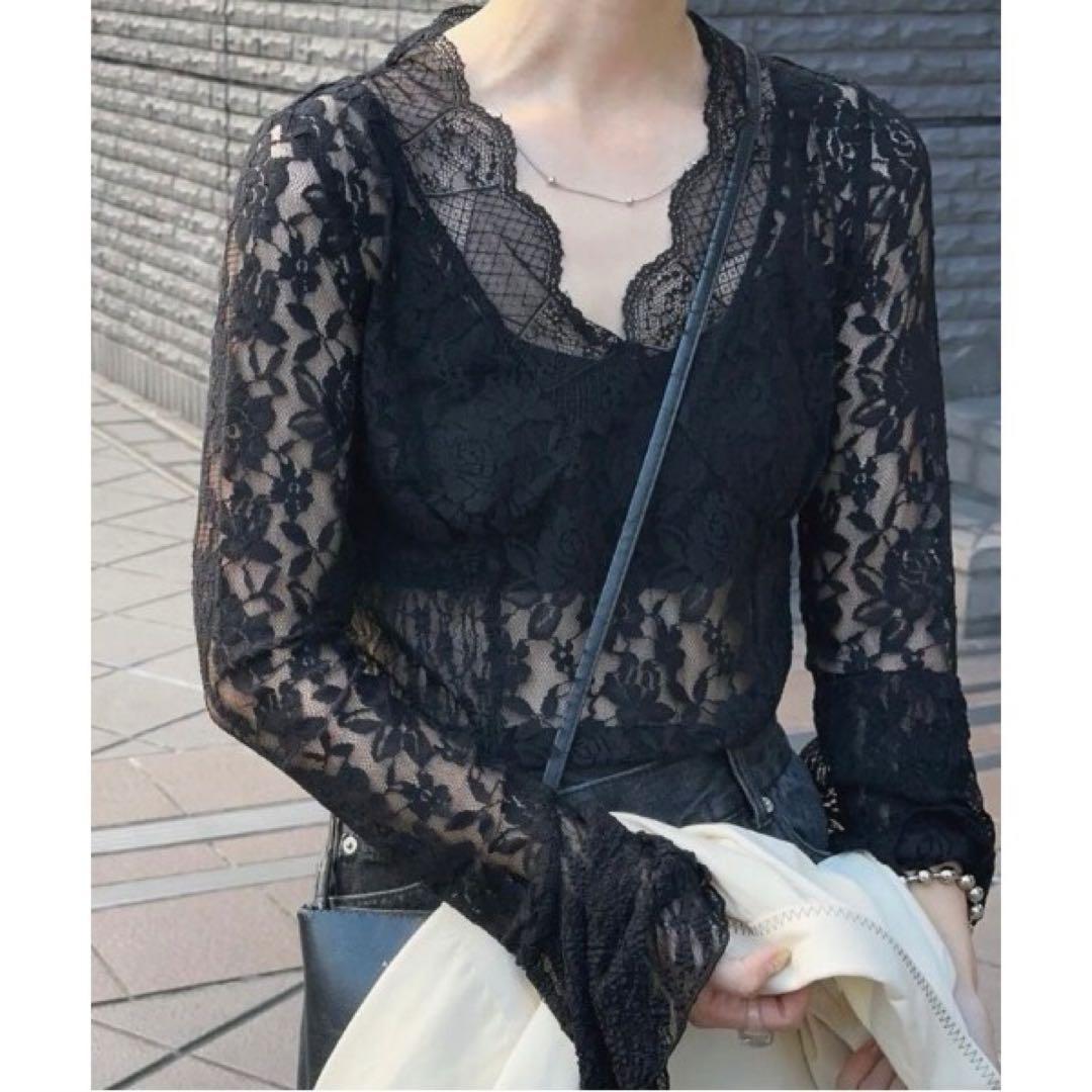 Ameri VINTAGE アメリ COMBINATION LACE TOP