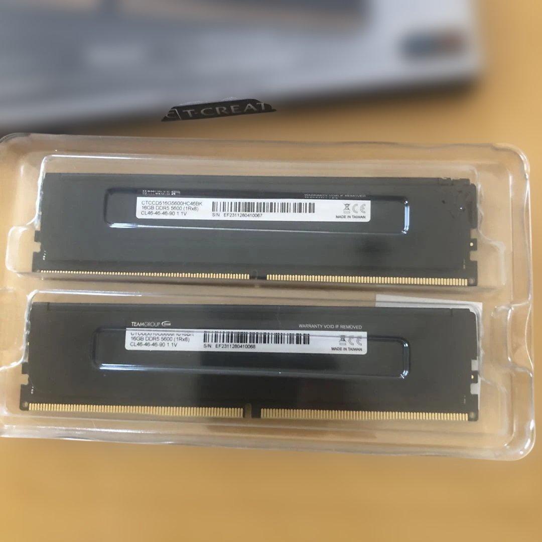 メモリー Team T-CREATE DDR5 5600MHz 32GB (16x2)