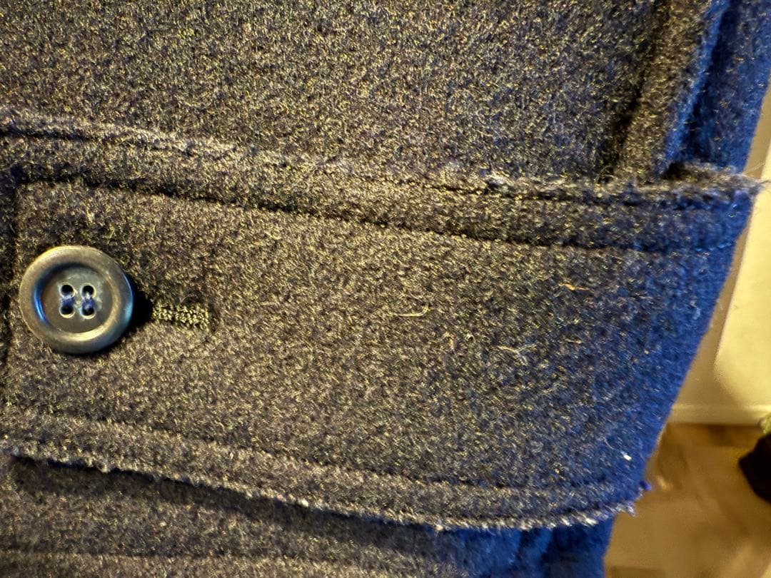 再々値下げ‼️ VAN ネイビー ロングダッフルコート フード付き