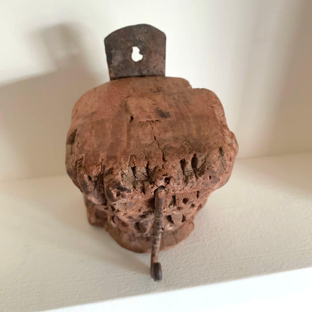 希少 フランス アンティーク ＊ 彫刻 ウォールシェルフ 壁掛け フック 骨董