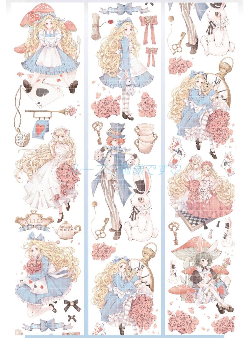 J887＃爱丽丝2(贝壳光)巫女sama切り売り海外人物マステ女の子