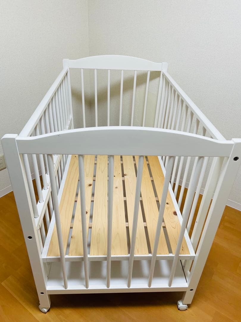 【最終値下12月7日まで】KATOJI ホワイト木製ベビーベッド (なでしこ)
