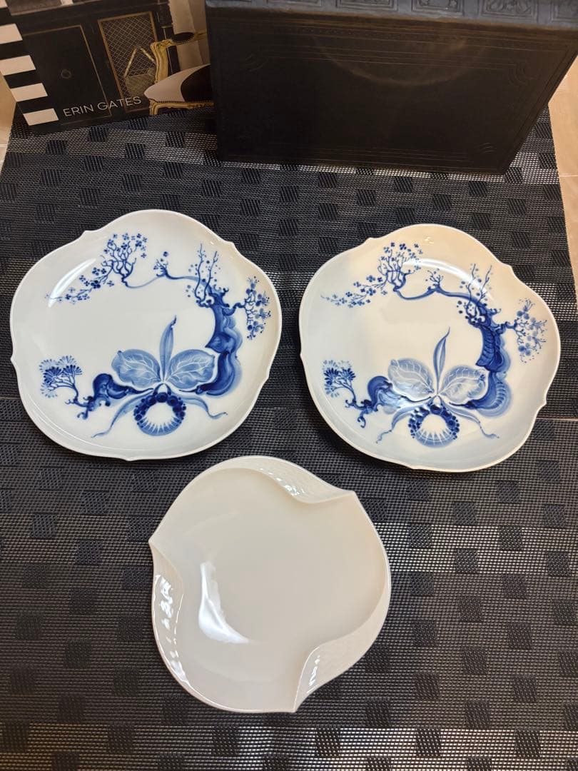 ３点セット 新品 Meissen マイセン ブルーオーキッド 取り皿 プレート