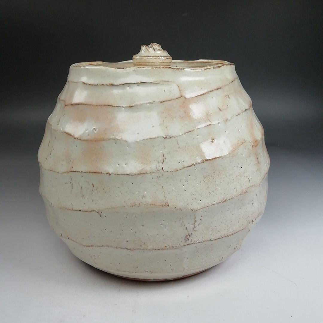 Ｗ２３３　水指　『萩焼』『都野栖雲 作』　共箱　茶道具