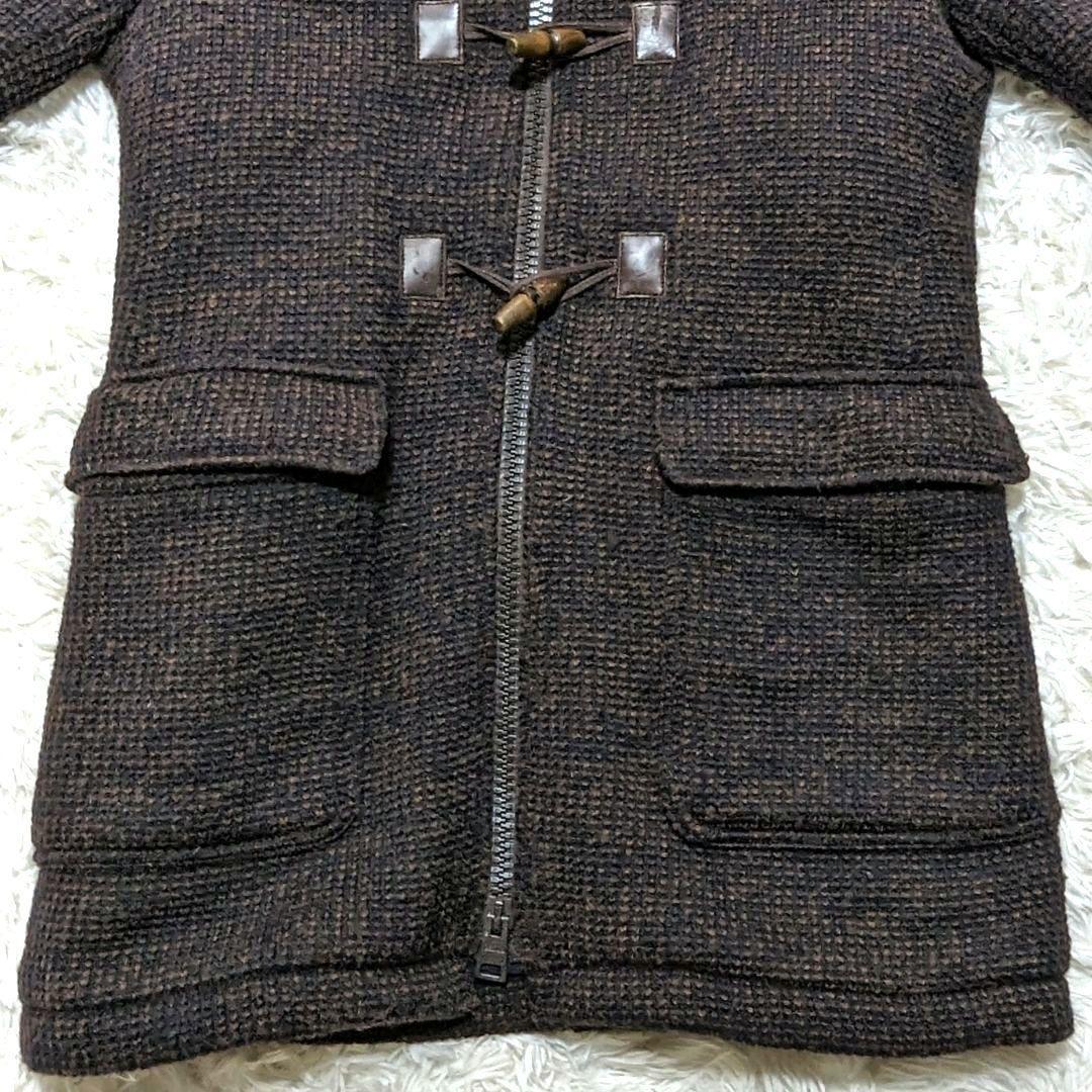 HERNO ヘルノ ダッフルコート ウール ニット ダークブラウン