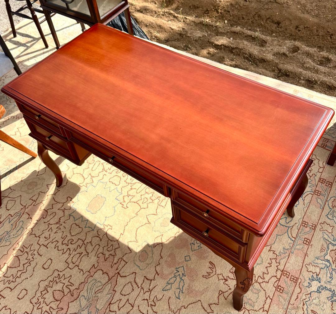 IDC大塚家具 KENT 両袖デスク 東海家具 西洋クラシック　書斎机