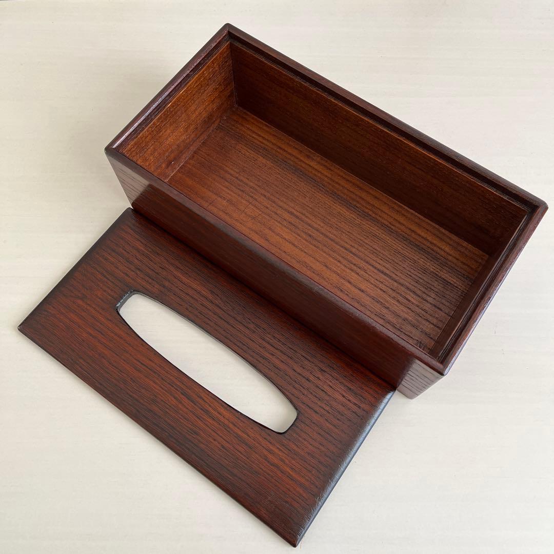 【新品未使用】伝統工芸 江戸指物 木製ティッシュケース ティッシュボックス