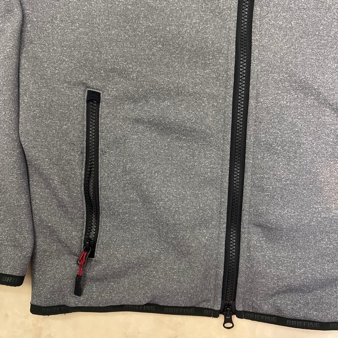 BRIEFING 中フリースジャケット グレーMサイズ