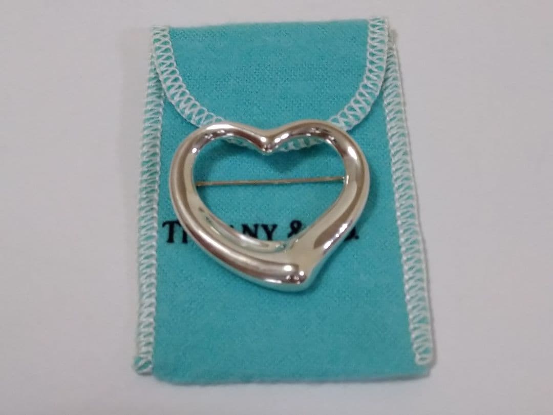 ティファニー　 TIFFANY　オープンハート　ブローチ　Ｌサイズ