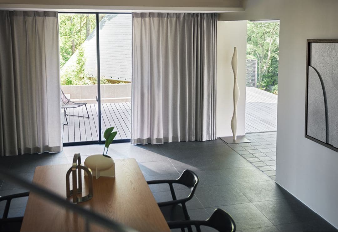 ま*マ様 【新古品】川島セルコン グレー ドレープカーテン 片開き 右