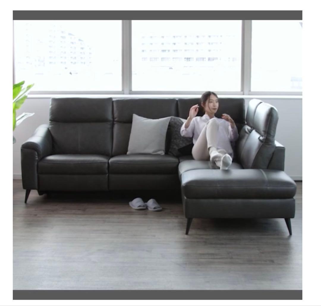 カウチソファ(LS05 革 SK)　ニトリ　使用感なし　渋谷駅で現品確認可能