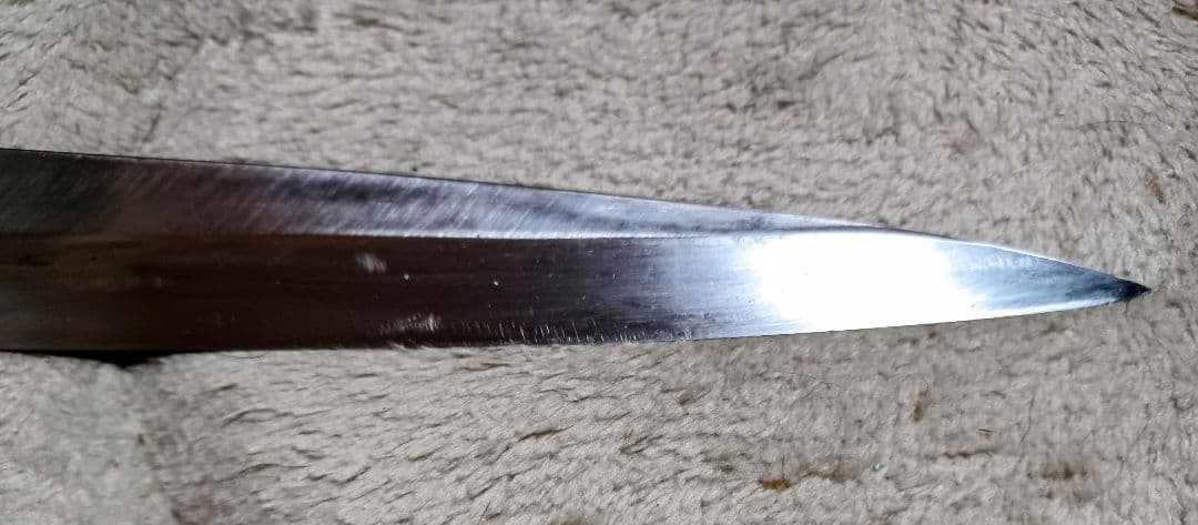 正本　総本店　柳葉包丁　本鋼　角巻　鞘付き