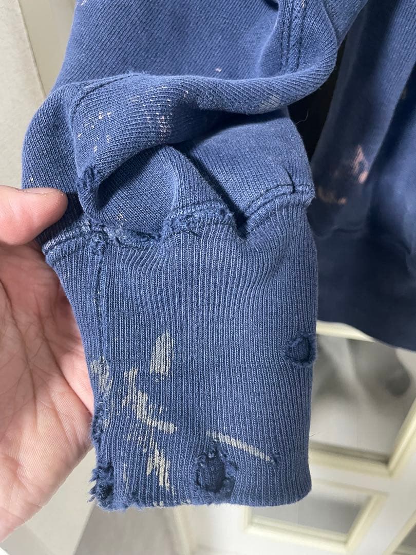 Champion リバースウィーブ　90s USA製　ネイビー　L 袖目無し