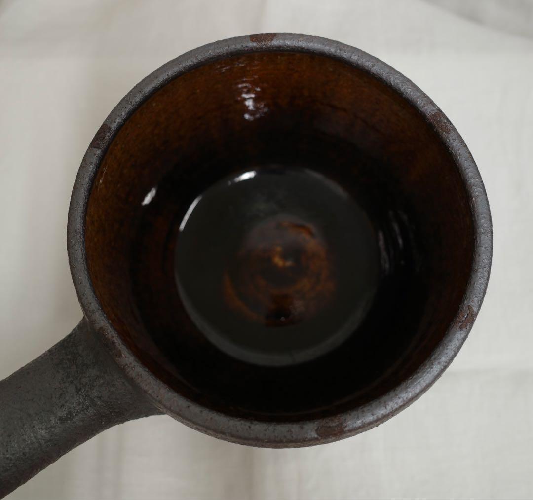 【新品未使用】　岩井窯　山本教行さん　蓋付片手土鍋