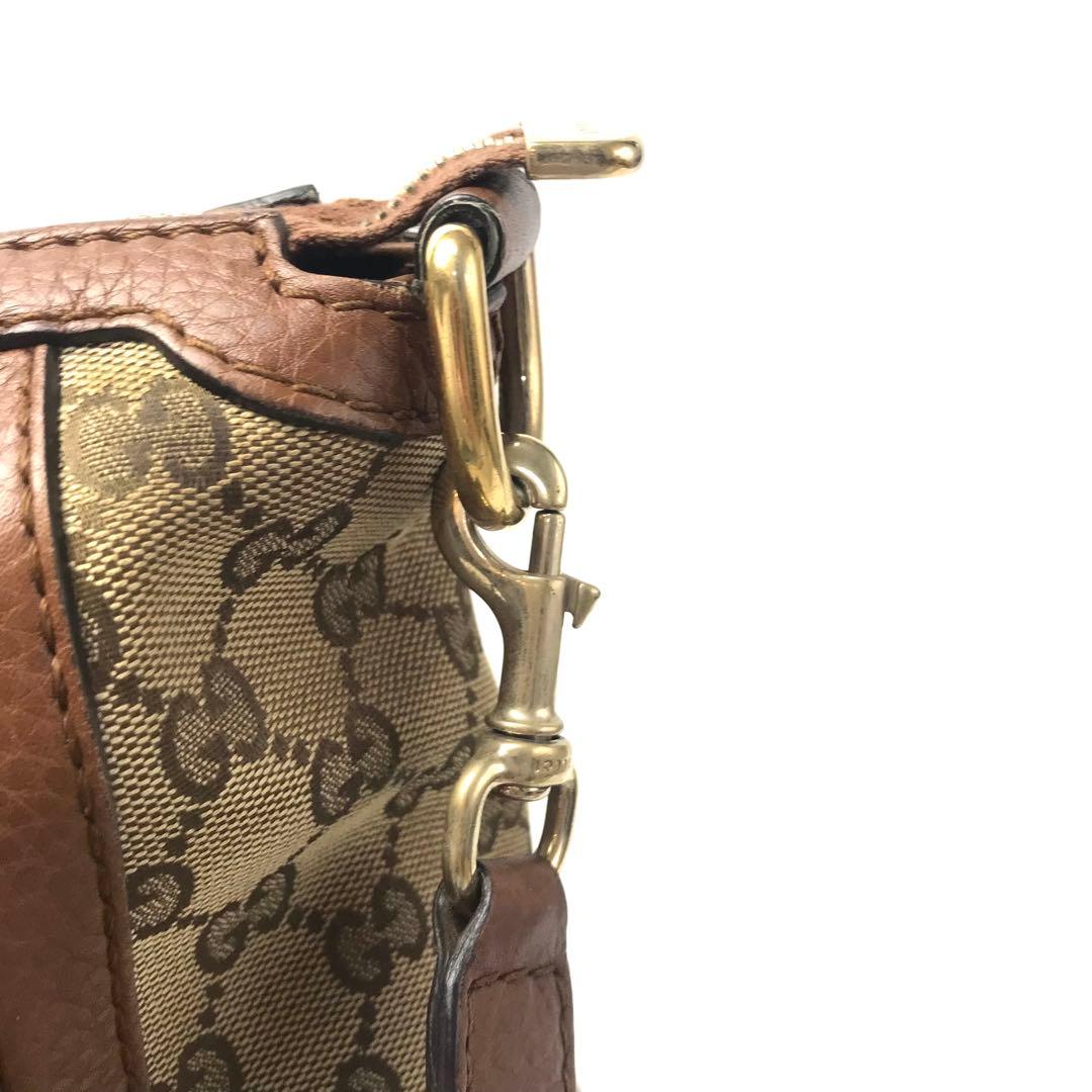 希少✨ グッチ ショルダーバッグ 2WAY ベージュ ブラウン GG キャンバス