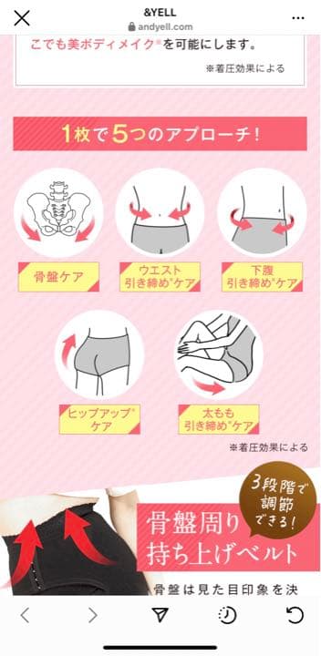 マジカルシェリー 骨盤ショーツ お尻 お腹 引き締め 骨盤 サポート 加圧イン…