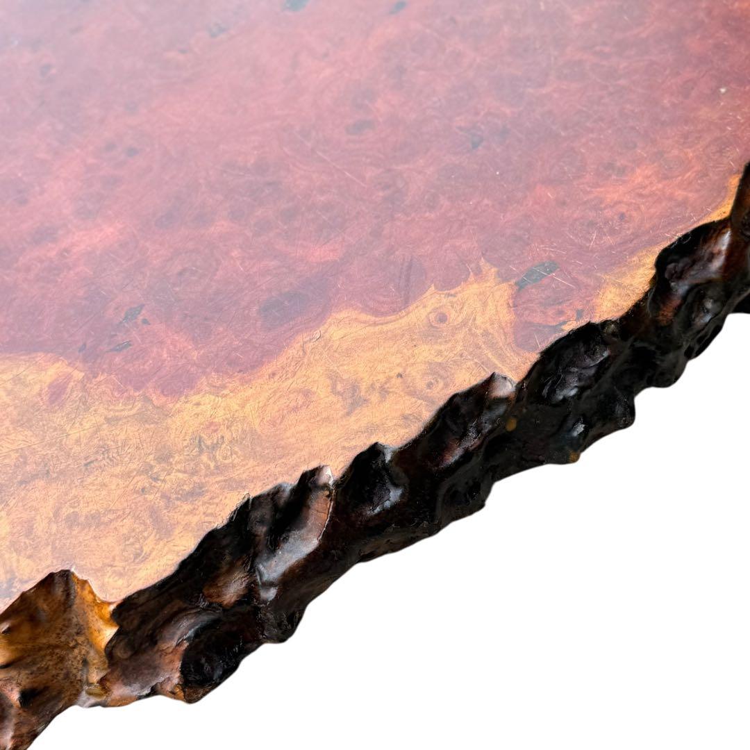 KZ014 花梨材 瘤玉　一枚板　座卓　唐木　ローテー ブル リビングテーブル