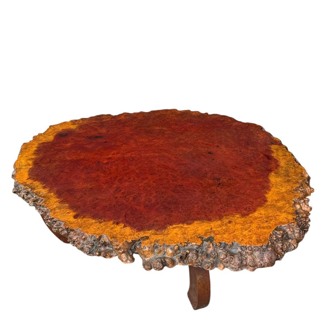 KZ014 花梨材 瘤玉　一枚板　座卓　唐木　ローテー ブル リビングテーブル