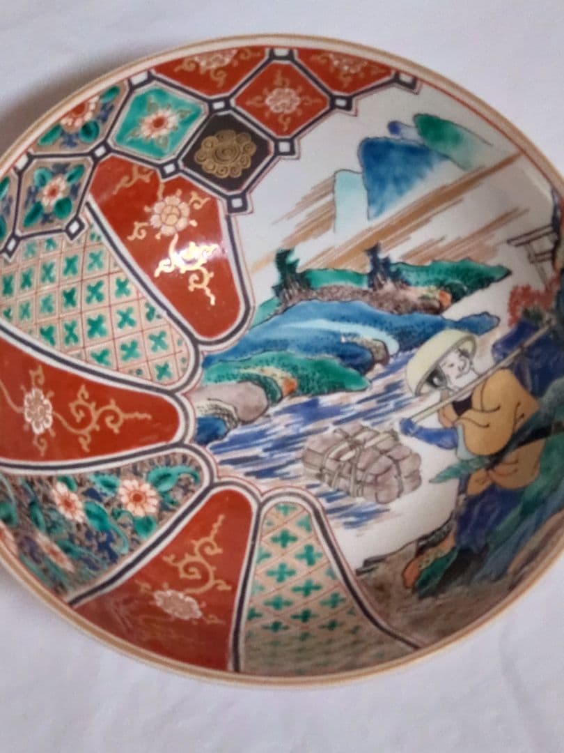 九谷焼　大日本九谷造　色絵　丸鉢