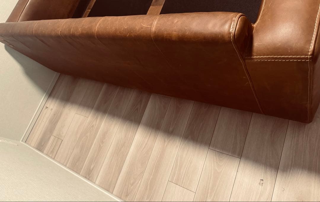 最終クラッシュゲート 2.5人掛けソファ 本革 ヴィンテージ調レザークッション付