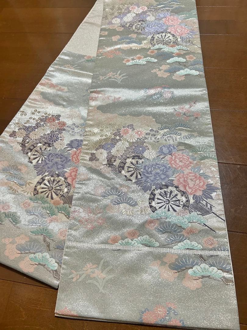 美品　訳あり　裄丈長め　正絹訪問着　フルセット4点　入学式　お宮参り　七五三