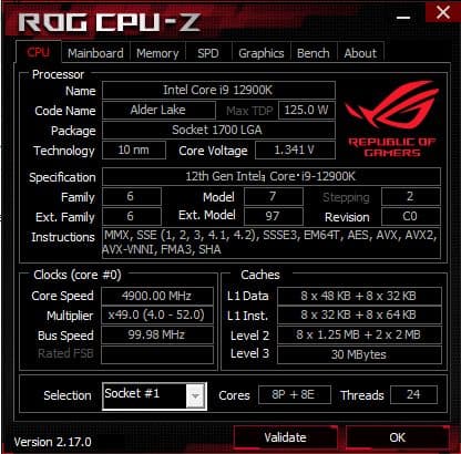 CPU Intel Core-i9 12900k