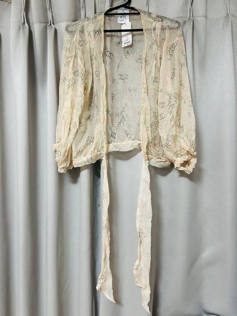 【新品タグ付き】CHANEL シルクキャミ＆カーディガン セット