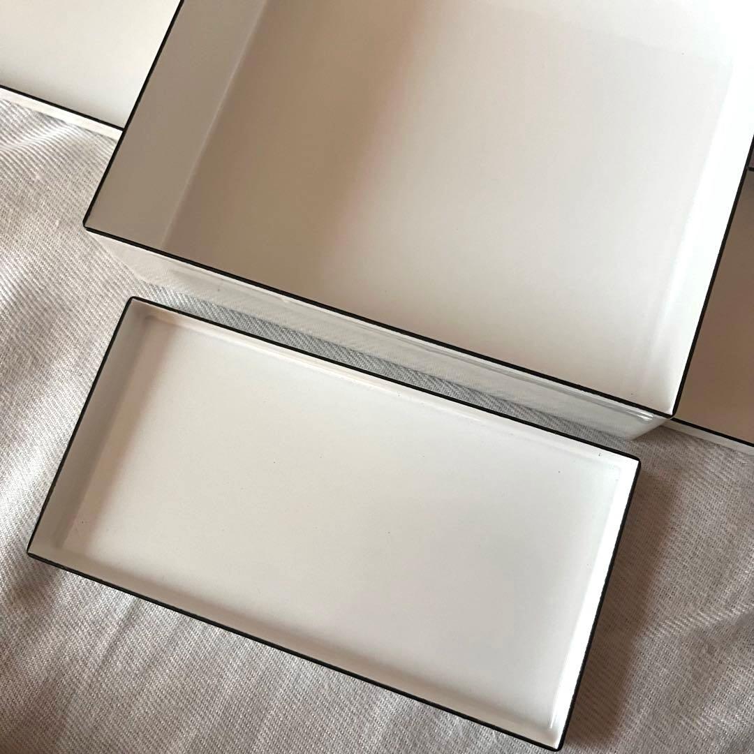 【美品】野田琺瑯 創業90周年記念 限定ロゴ入り四つ組箱