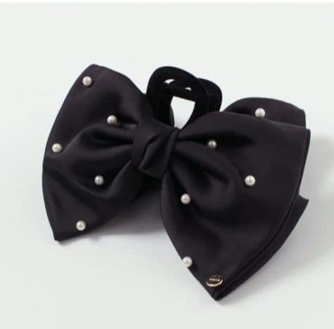 tresse サテンパール　リボンバレッタ