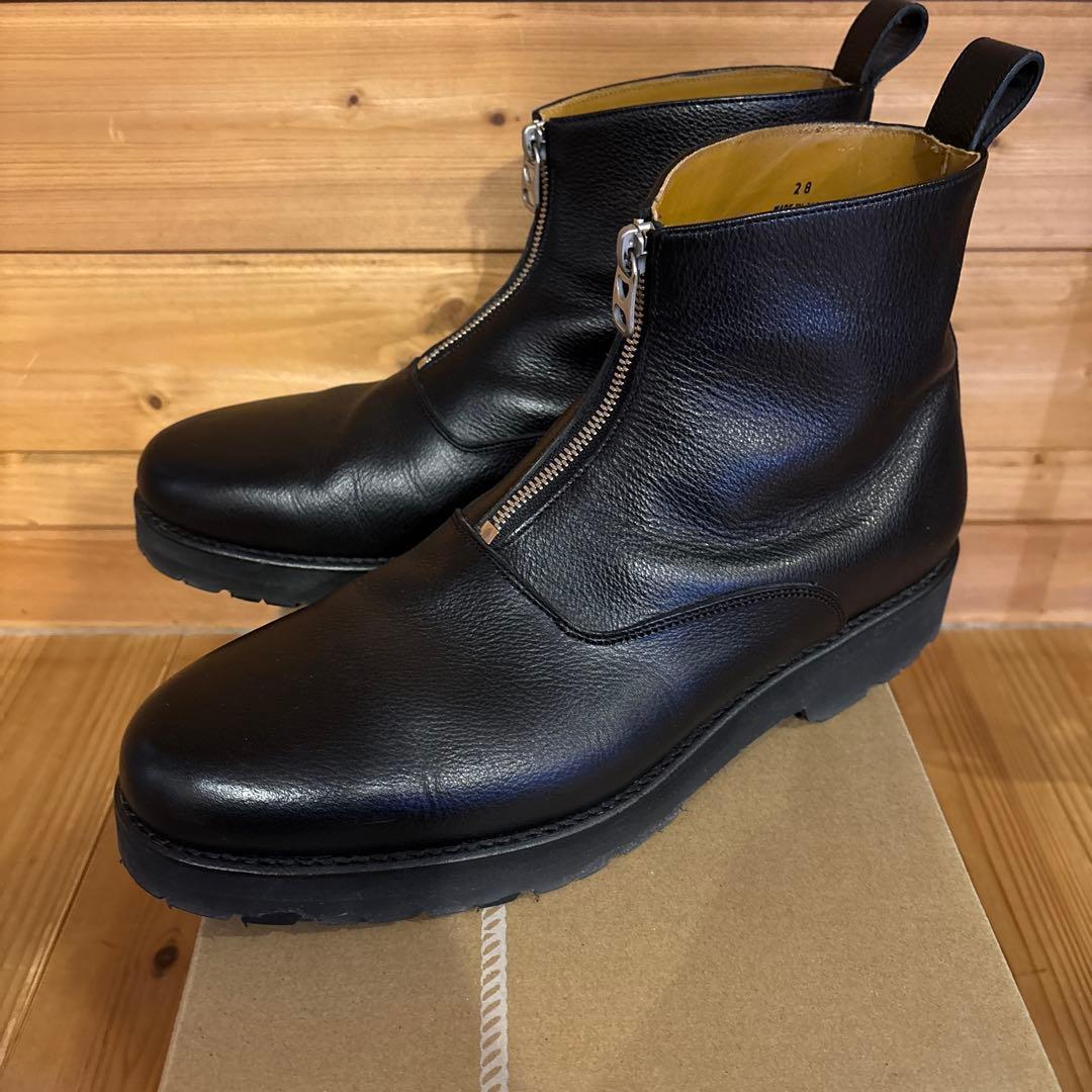 Tomo&Co COW LEATHER BOOTS BLK28 美品